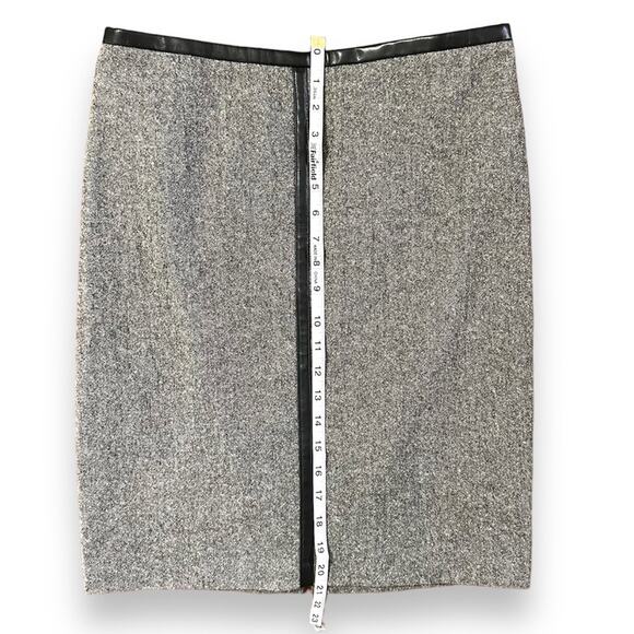 Vintage style wool blend gray and black Laundry pencil skirt size 6 made in USA - Picture 13 of 14